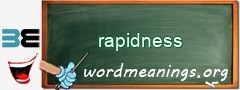 WordMeaning blackboard for rapidness